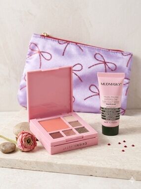 New Makeup & Skincare Set-Chica Beauty Palette+Mudmasky Mask+ FREE Cosmetic Bag